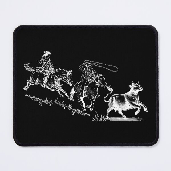 Item preview, Western Cowboy Roping Scene – Vintage Cattle Chase Illustration #1 designed and sold by tarzbol.