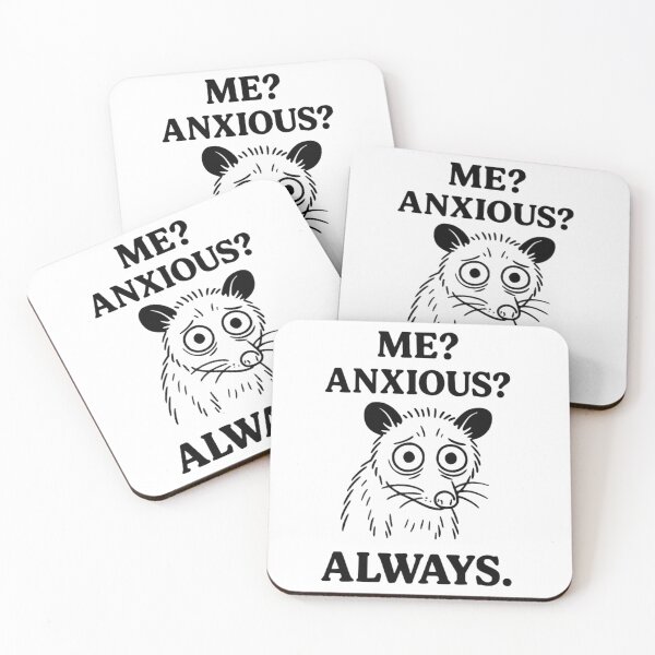 Item preview, Me? Anxious? Always. - Funny Opossum Anxiety Design designed and sold by JossDesign15.
