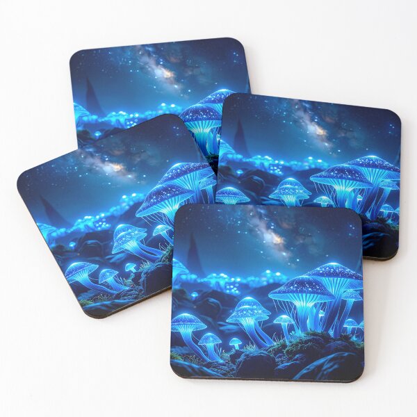 Item preview,  Bioluminescent Mushrooms designed and sold by TheRandomverse.