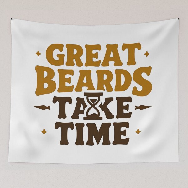 Item preview, Great Beards Take Time – Beard Men's Grooming Design designed and sold by rustyroofco.
