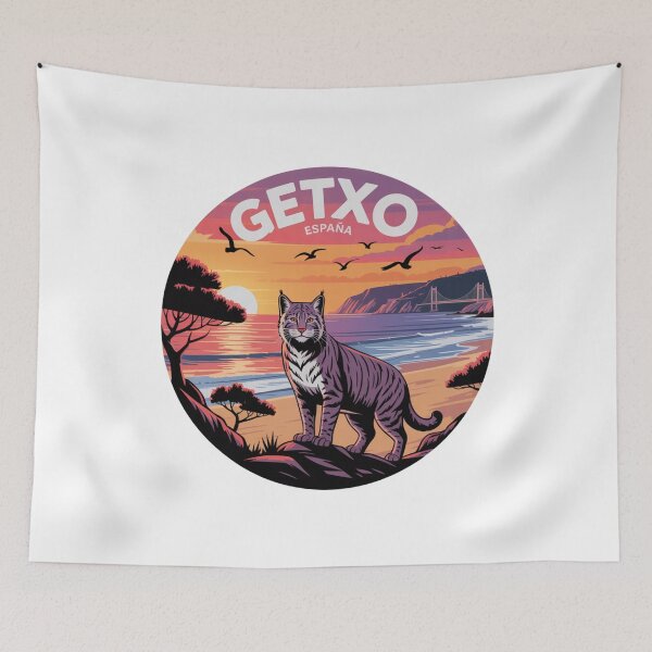 Item preview, Getxo España - Gato Montés - Sunset Vector Illustration designed and sold by CircinusStore.