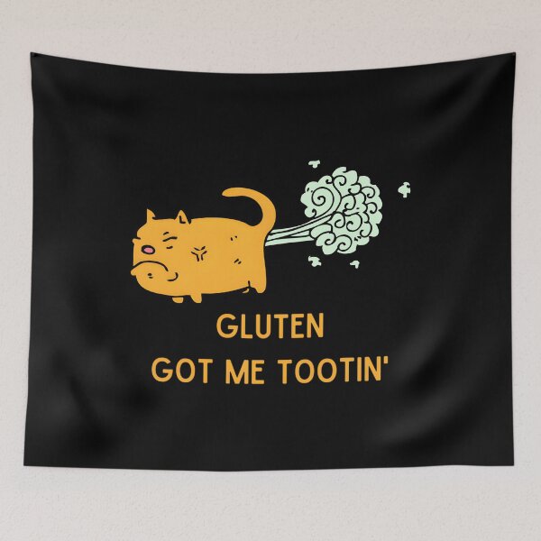 Item preview, Gluten Got Me Tootin’ Cat designed and sold by uweosddm60.