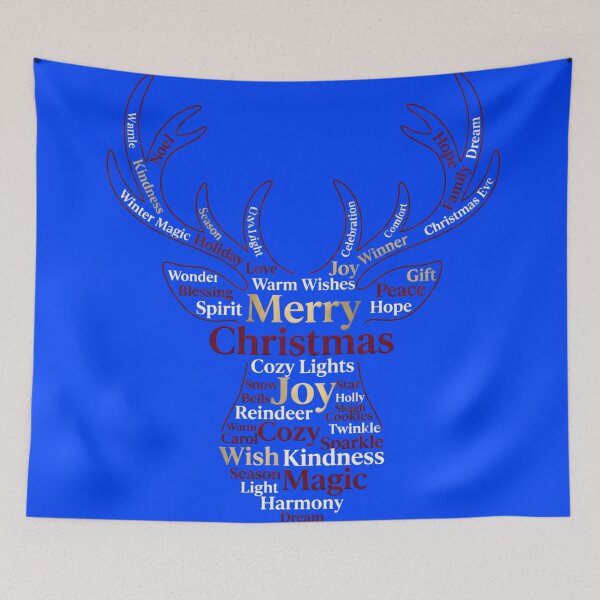 Item preview, Merry Christmas Reindeer Word Cloud – Holiday Typography Art designed and sold by SoulenCify.