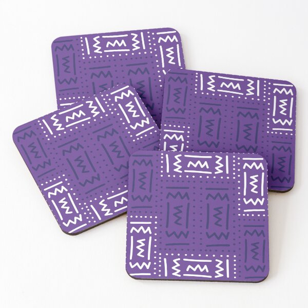 Item preview, Purple Bogolan pattern designed and sold by Wolagno.