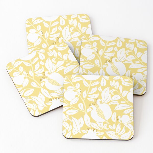 Item preview, White pomegranate on golden designed and sold by ValentinaAssenza.