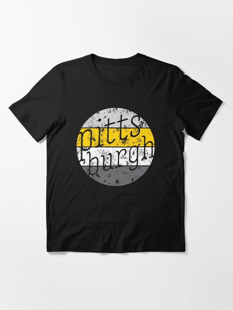 Pittsburgh Black and Yellow Retro Throwback Lettering | Kids T-Shirt