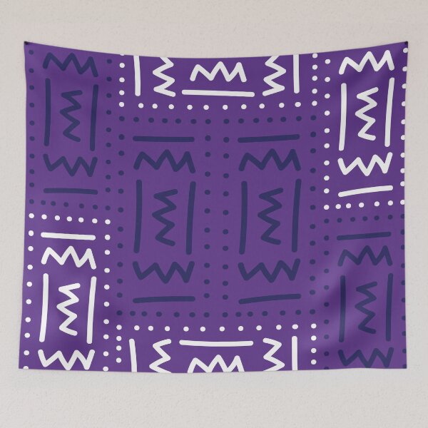 Item preview, Purple Bogolan pattern designed and sold by Wolagno.