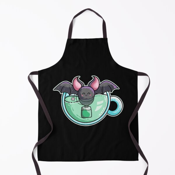 Item preview, Bat-tea Pun of Kawaii Cute Bat and Green Tea designed and sold by Flaming Imp.