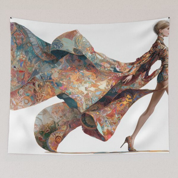 Item preview, Model in flowing fabric designed and sold by anytka.