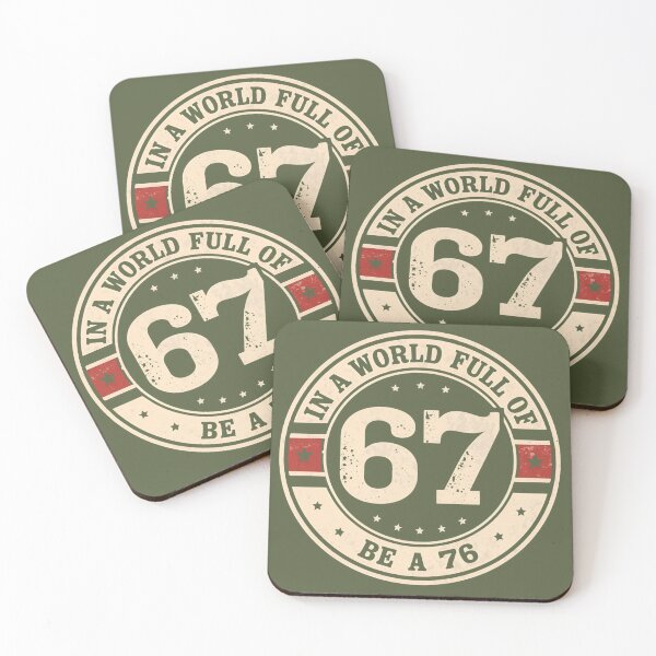 Item preview, In a World Full of 67 Be a 76 – Retro Patriot Emblem Design designed and sold by SaritaVerseArt.