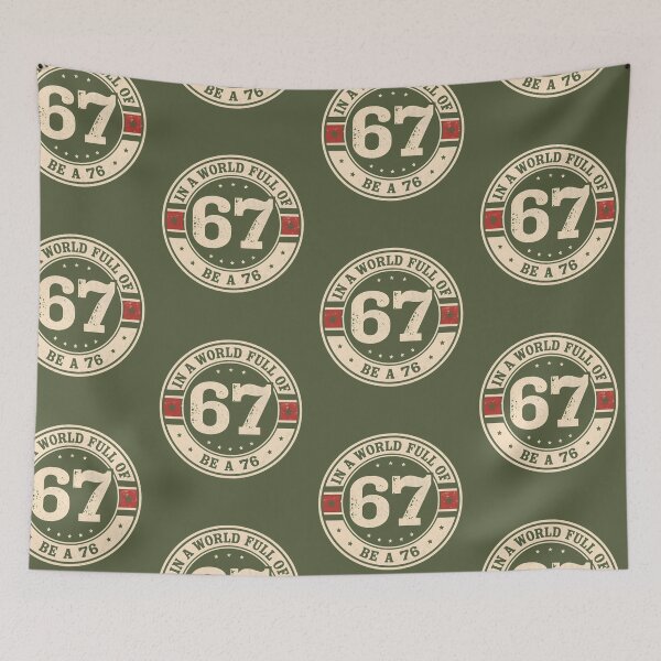 Item preview, In a World Full of 67 Be a 76 – Retro Patriot Emblem Design designed and sold by SaritaVerseArt.