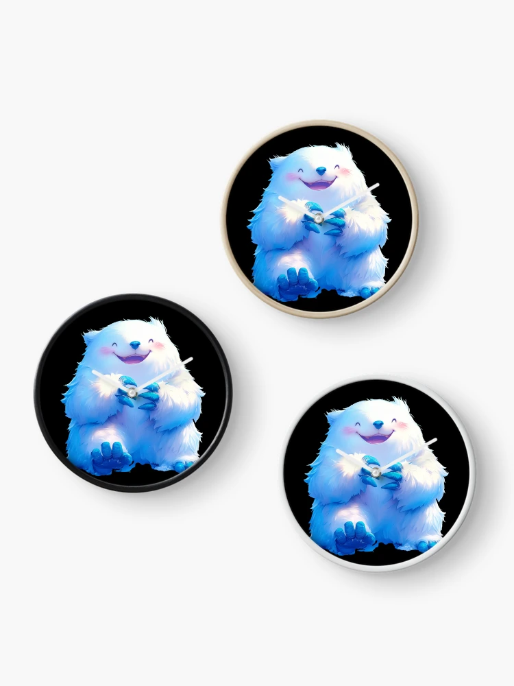 Thumbnail 3 of 4, Clock, Cute Yeti designed and sold by PatternFly.