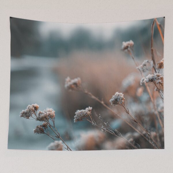 Item preview, Frost on flowers near a river designed and sold by anytka.