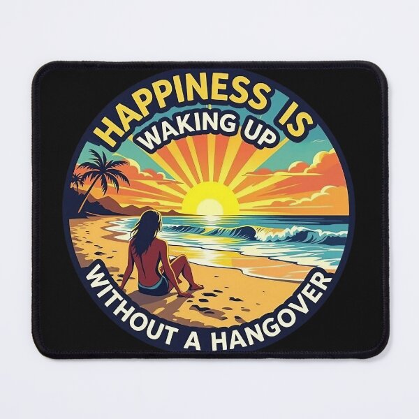 Item preview, Happiness is waking up without a hangover designed and sold by JackFreestone.
