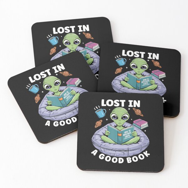 Item preview, Bookworm Sci Fi Reader Lost In Books Nerd Alien Reading designed and sold by EdithKelly1.