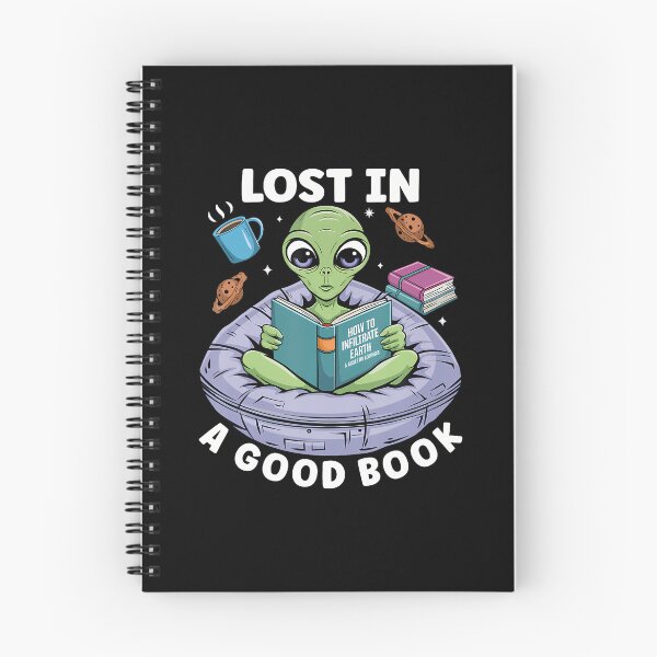 Item preview, Bookworm Sci Fi Reader Lost In Books Nerd Alien Reading designed and sold by EdithKelly1.