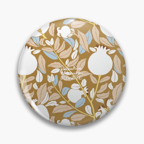 Item preview, White pomegranate on medium tones designed and sold by ValentinaAssenza.