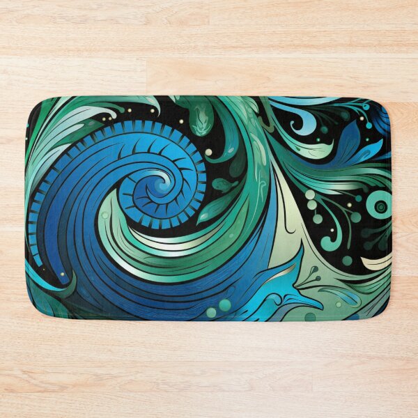 Item preview, New Zealand Māori Paua Pattern Koru Design 666 designed and sold by GrinGalore.