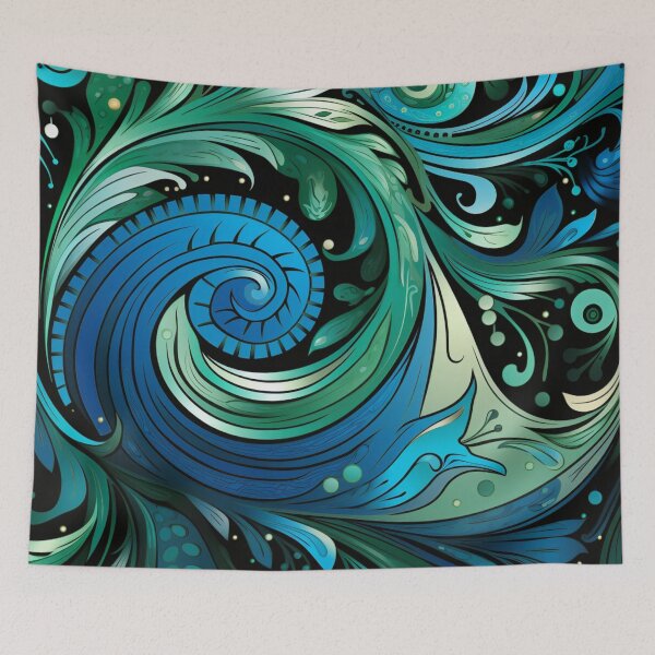 Item preview, New Zealand Māori Paua Pattern Koru Design 666 designed and sold by GrinGalore.