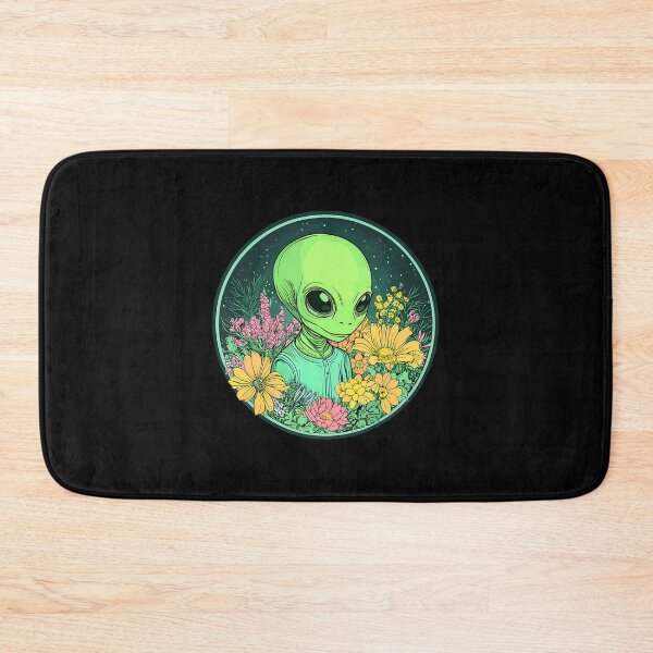Item preview, Alien Surrounded By Vibrant Flowers designed and sold by MyraLorri.