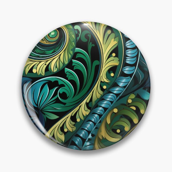 Item preview, New Zealand Māori Paua Pattern Koru Design 667 designed and sold by GrinGalore.