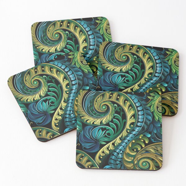 Item preview, New Zealand Māori Paua Pattern Koru Design 667 designed and sold by GrinGalore.