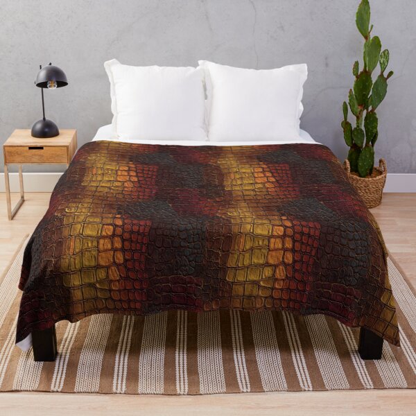 Item preview, Chic Wild-Inspired Alligator Skin Print For Living Room Style designed and sold by RoyalStarsPatts.