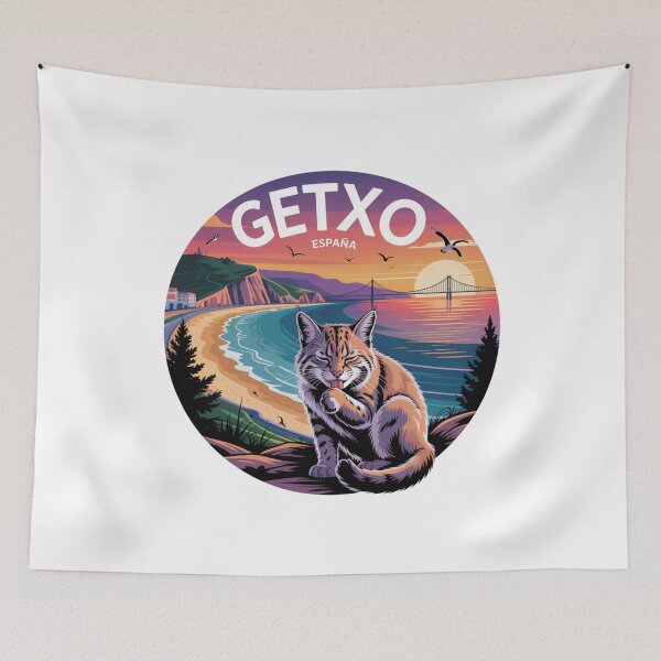 Item preview, Getxo España - Gato Montés - Sunset Illustration designed and sold by CircinusStore.