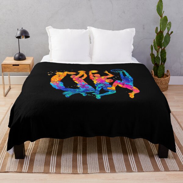 Item preview, Colorful Graffiti Basketball Player Slam Dunk Fan Hoops designed and sold by MaudeGloria.