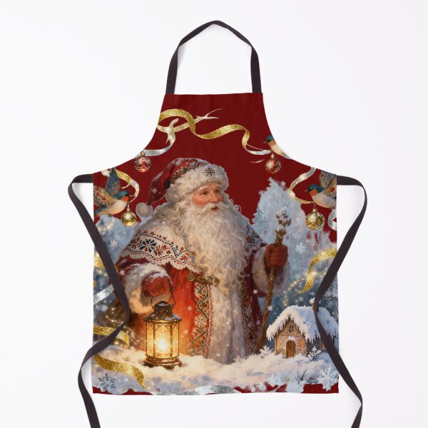 Item preview, Fairytale Santa Claus With Golden Ribbons, Folk Motifs and Winter Birds designed and sold by Maximilianos.