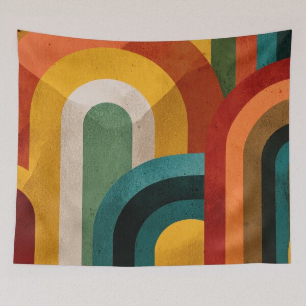 Item preview, Colorful arches in a layered design designed and sold by anytka.
