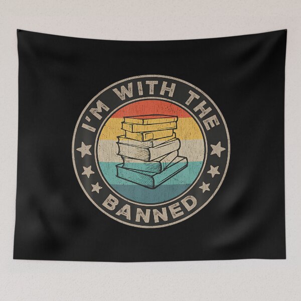 Item preview, Im With The Banned Book Readers Retro Librarians Teachers designed and sold by MyraLorri.