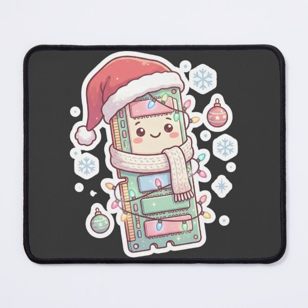 Item preview, Kawaii RAM Christmas Sticker – Cute Tech Santa Gift for Programmers & Gamers designed and sold by MuseAI.