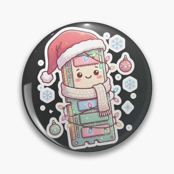 Item preview, Kawaii RAM Christmas Sticker – Cute Tech Santa Gift for Programmers & Gamers designed and sold by MuseAI.