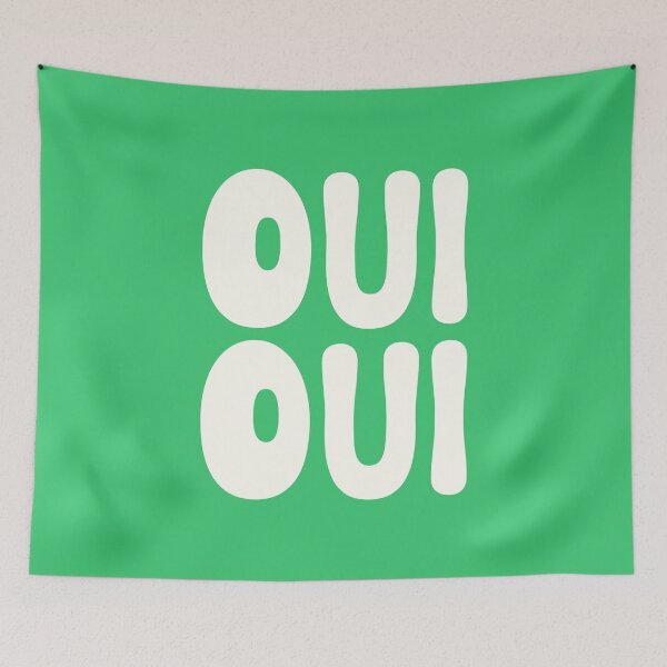 Aperçu de l'œuvre Oui Oui Mots français créée et vendue par Jeallan Designs.