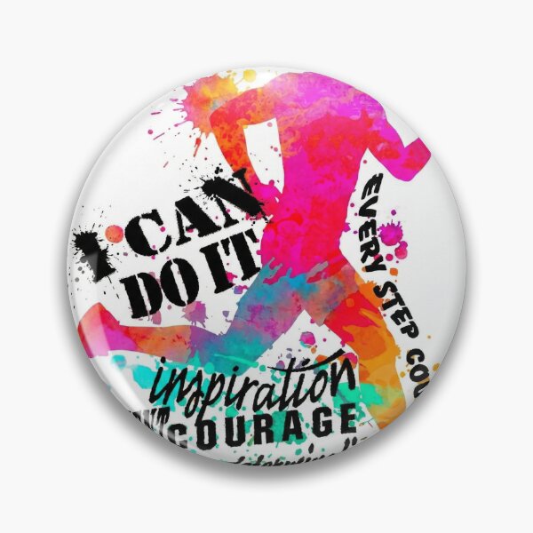 Item preview, I Can Do It – Vibrant Watercolor Running Motivation designed and sold by RunnerVibeVault.
