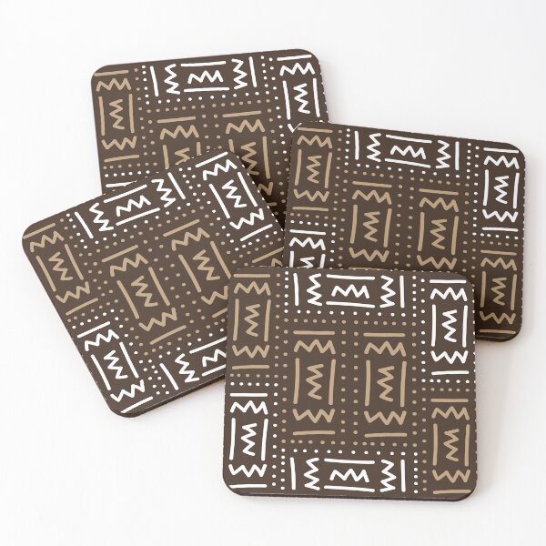 Item preview, Brown Bogolan pattern designed and sold by Wolagno.