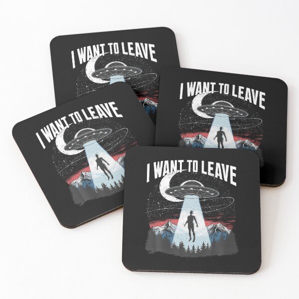 Item preview, I Want To Leave Spaceship Alien Space Ufo Aliens designed and sold by KatheWanda.