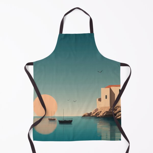 Item preview, Coastal sunset with boats designed and sold by anytka.