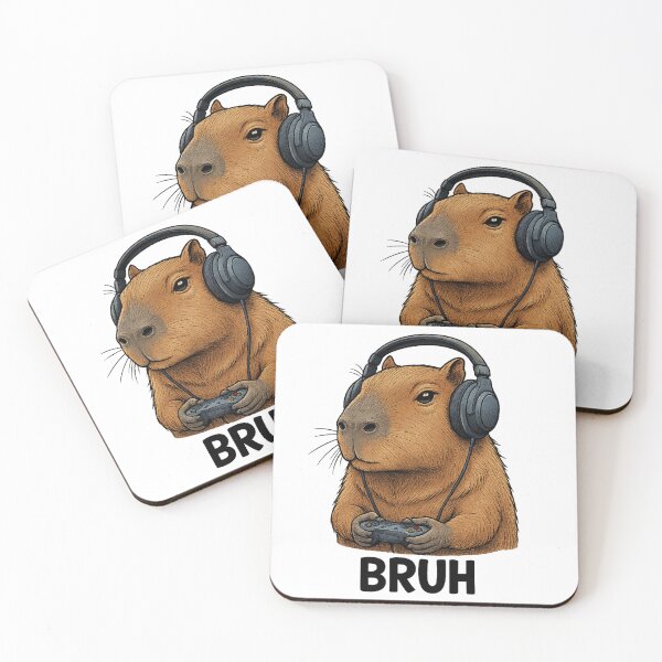 Item preview, Bruh Capybaras Funny Video Games Capybara designed and sold by IdealDo.