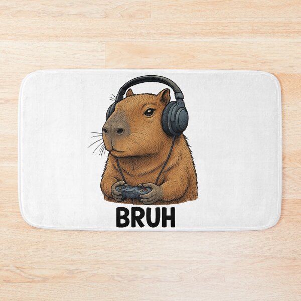 Item preview, Bruh Capybaras Funny Video Games Capybara designed and sold by IdealDo.