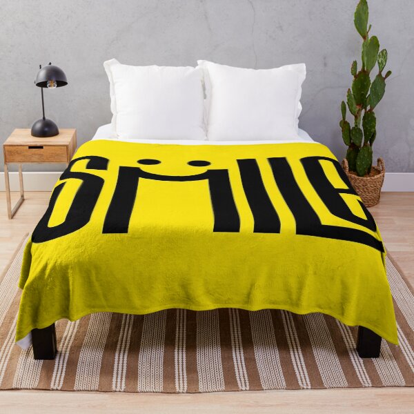Item preview, SMILE Graphic Tee Design – Creative Font with Smiley Face on Yellow for Uplifting Vibes & Motivation designed and sold by Bright Nest Studio.
