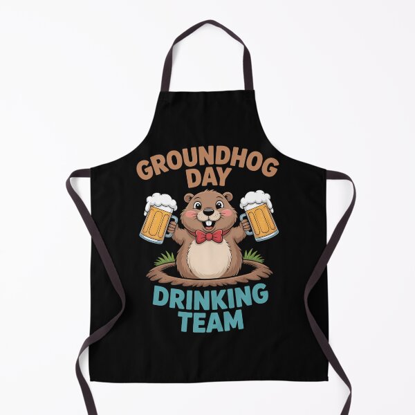 Item preview, groundhog drinking funny joke designed and sold by KarstenNoanra.