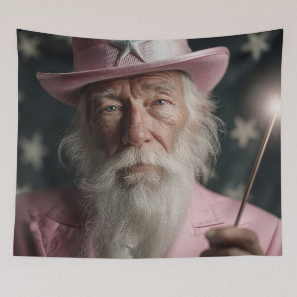 Item preview, Wizard in pink with wand designed and sold by anytka.