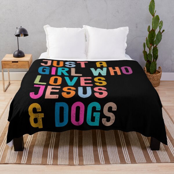 Item preview, Just A Girl Who Loves Jesus And Dogs Christian Dog Lover designed and sold by JaneJanie.