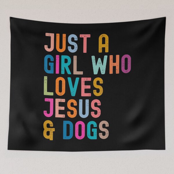 Item preview, Just A Girl Who Loves Jesus And Dogs Christian Dog Lover designed and sold by JaneJanie.