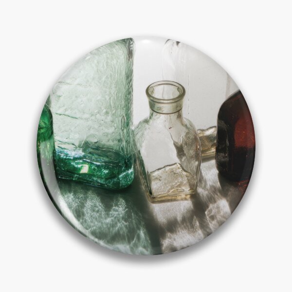 Item preview, Colored glass bottles on a table designed and sold by anytka.
