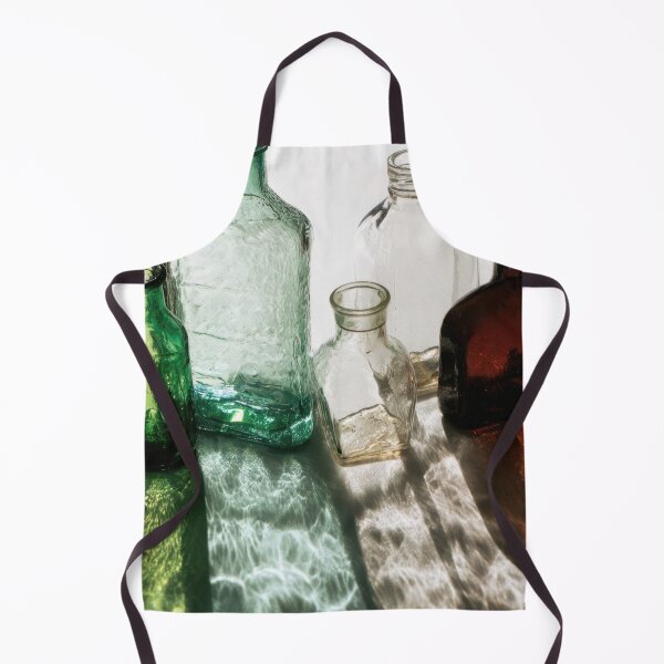 Item preview, Colored glass bottles on a table designed and sold by anytka.
