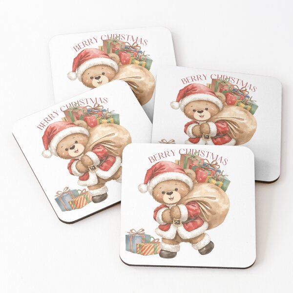 Item preview, Berry Christmas Cute Santa Bear – Holiday Gift Illustration designed and sold by Doodlelline.