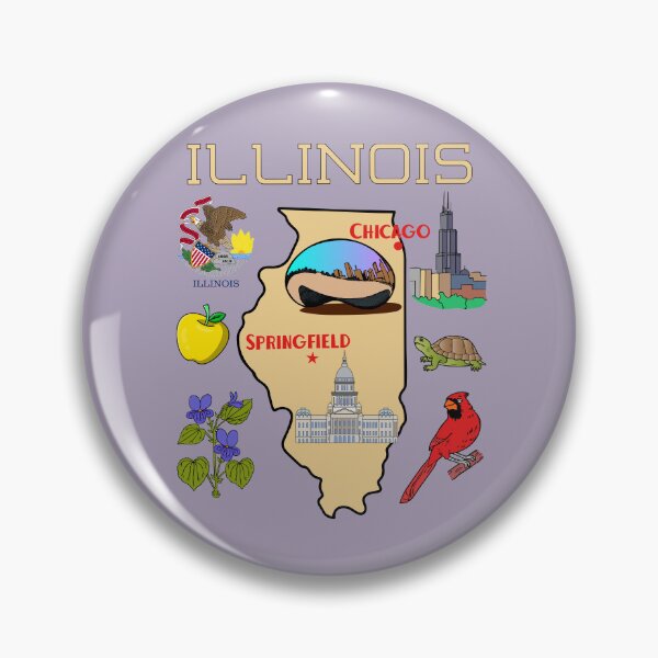 Item preview, Chicago Skyline Bean & Illinois State Pride: Vintage Style Souvenir Gift designed and sold by mashmosh.